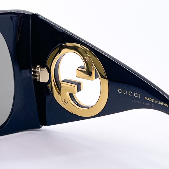 NEW GUCCI OVERSIZED BLACK WOMEN SUNGLASSES GUCCI GG1255S 001 - Picture 10 of 12